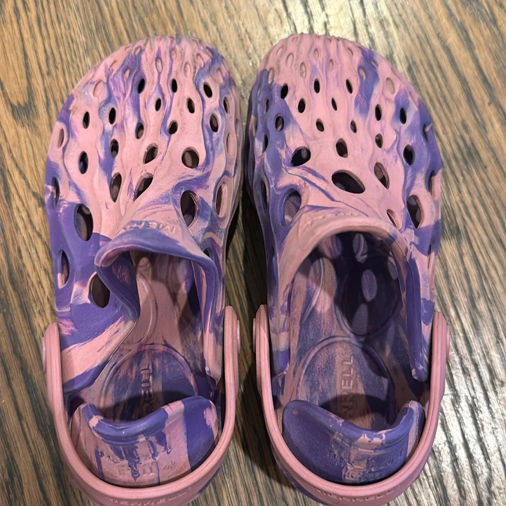 Merrell Hydro Moc Clog Slip On Shoes Sandals Girls 11 Purple Pink
